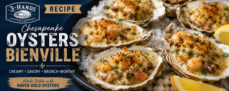 Chesapeake Oysters Bienville with Shrimp & Mushrooms